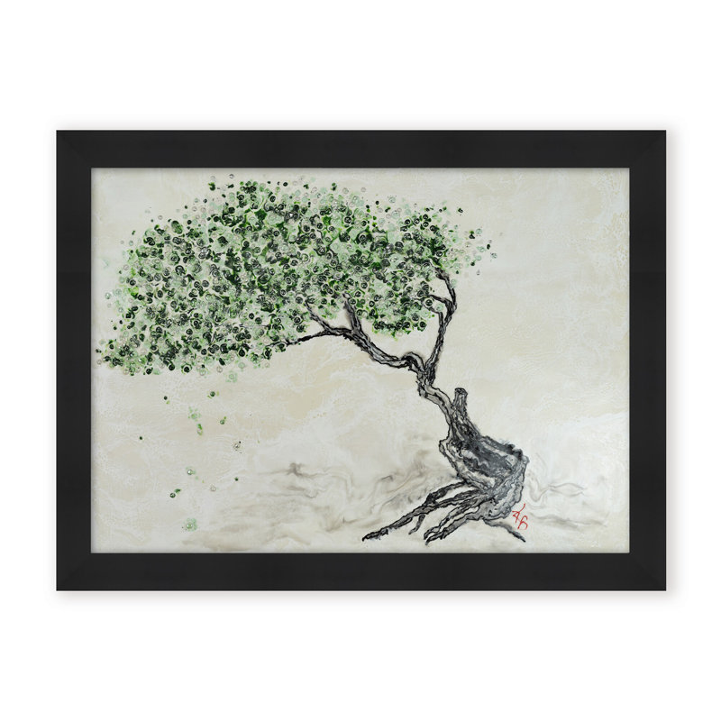 Nature Inspired "Fleeting Spring" Canvas Wall Art By , 30" H x 40" W, Black, Framed Matted Print