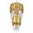 Mylinda 4 Light Down Mini Chandelier With Medallion Gold Finish
