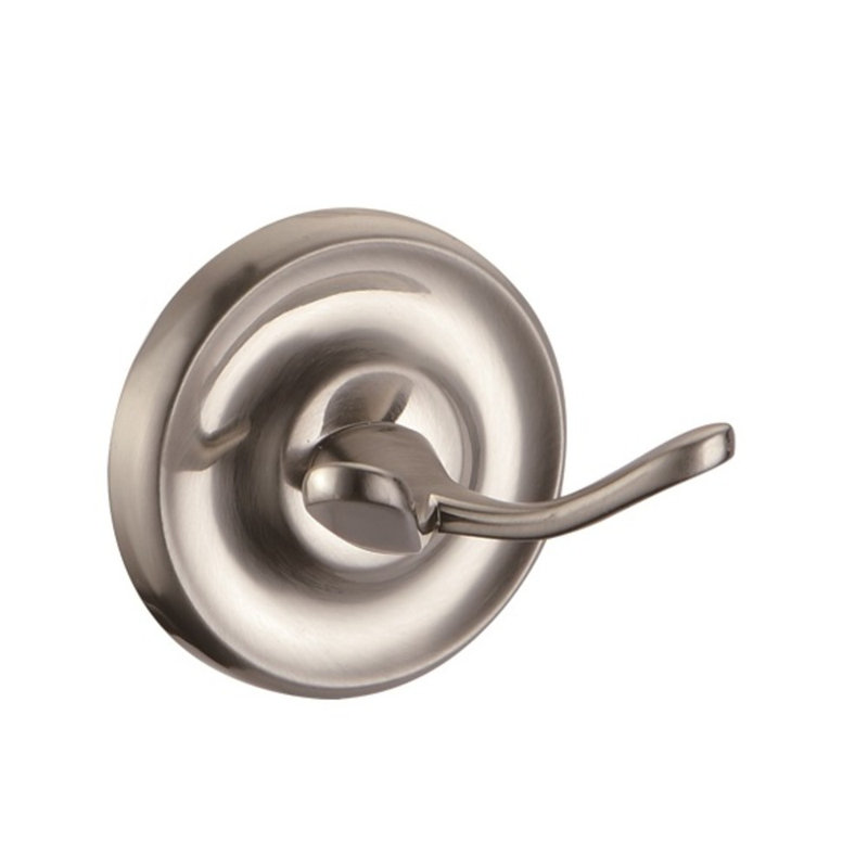 Crochet double pour peignoir San Martin, nickel brossé