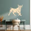 Décoration murale Bull avec lignes - Argent ACM (25,33 po x 32 po)-1563976482-1563976483