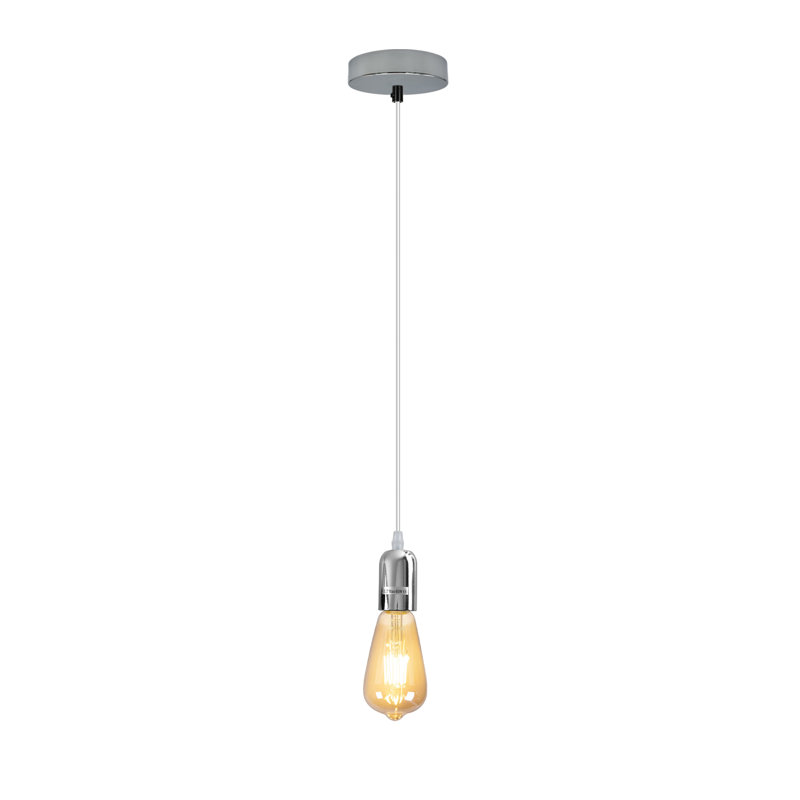 Justinich 1 - Light Chrome Single Pendant, No