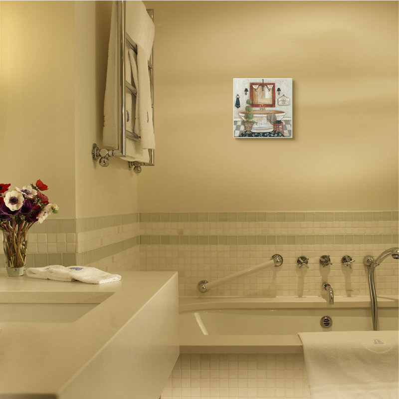 Chic chic pour salle de bain, H 12 po x l 12 po x P 0,5 po, Plaque murale