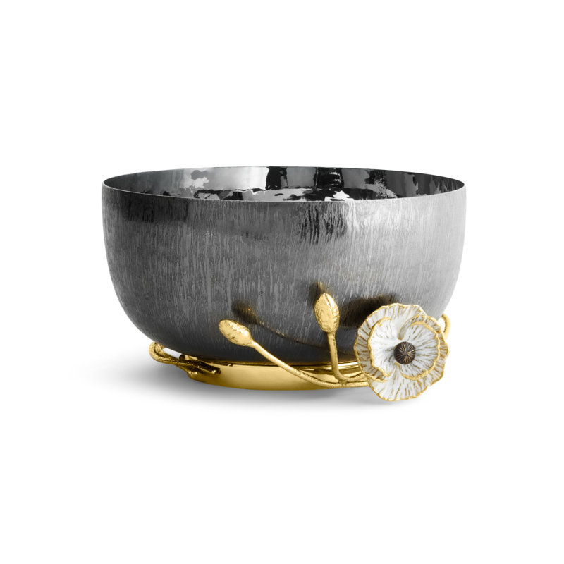 Anemone Serving Bowl, 4.25" H x 8" W x 8" D