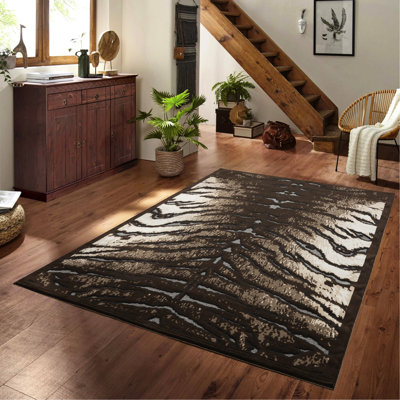63 po Tapis rectangulaire brun X 84 avec effet 3D de peau de vache, idéal pour un décor de chalet de 5 pi 3 7 7 7 7 7 7 7 7 7 7 7 7 7 7 7 7 7 7 7 7 7 7 7 7 7 7 7 7 7 7 7 7 7 7 7 M lit avec caractère audacieux, pièces de style rustique