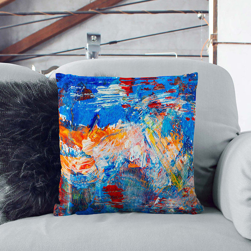 Abstract Square Throw Cushion, 40 x 40 cm