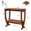 Solid Wood Pedestal Side Table Set-1206576651