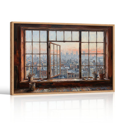 «City View», ensemble de 1 reproduction d'art sur toile