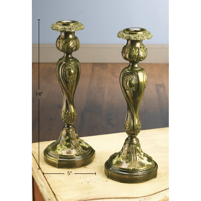 Chandelles en résine, H 14 po x l 5 po x P 5 po