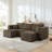 Compact modular sectional,Compressed Corduroy Sofa with Modern Minimalist Style, Ultra-Comfy Compression Modular Sofa with Space-Saving Efficient Design-1715656021