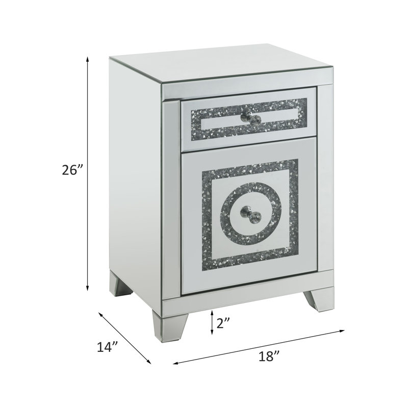 Table d'appoint en miroir Noralie