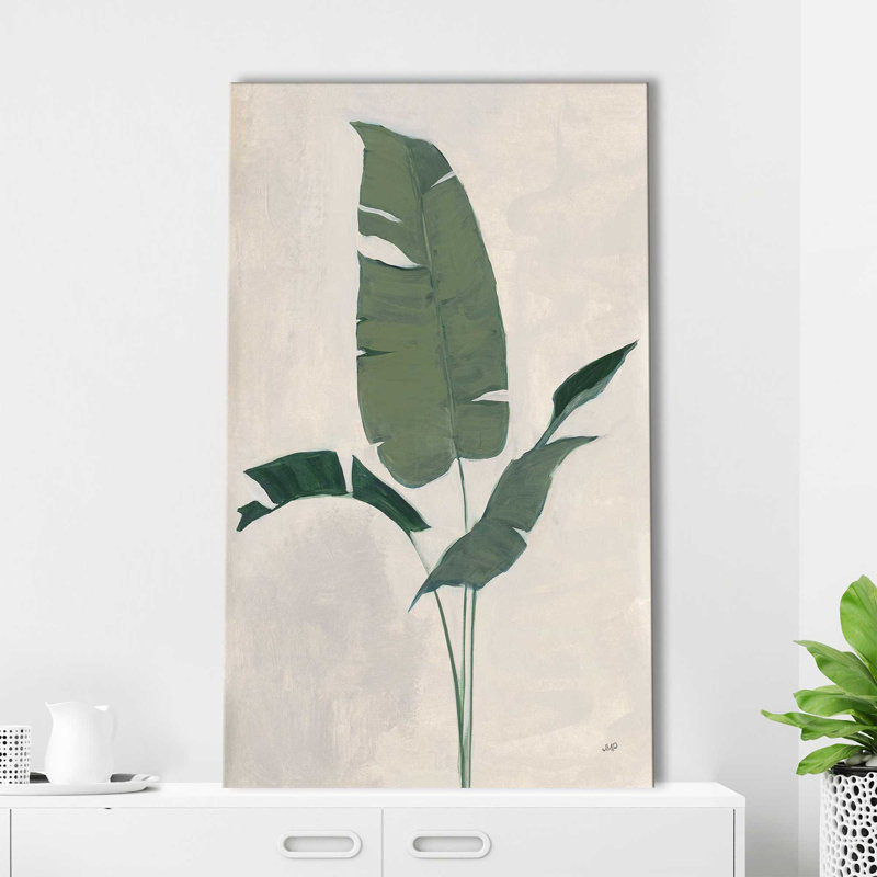 Palmier botanique II - Peinture, L 24 po x H 40 po, Toile tendue