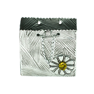 Winston Porter Handmade Charming Yellow Aluminum Repousse Decorative Box
