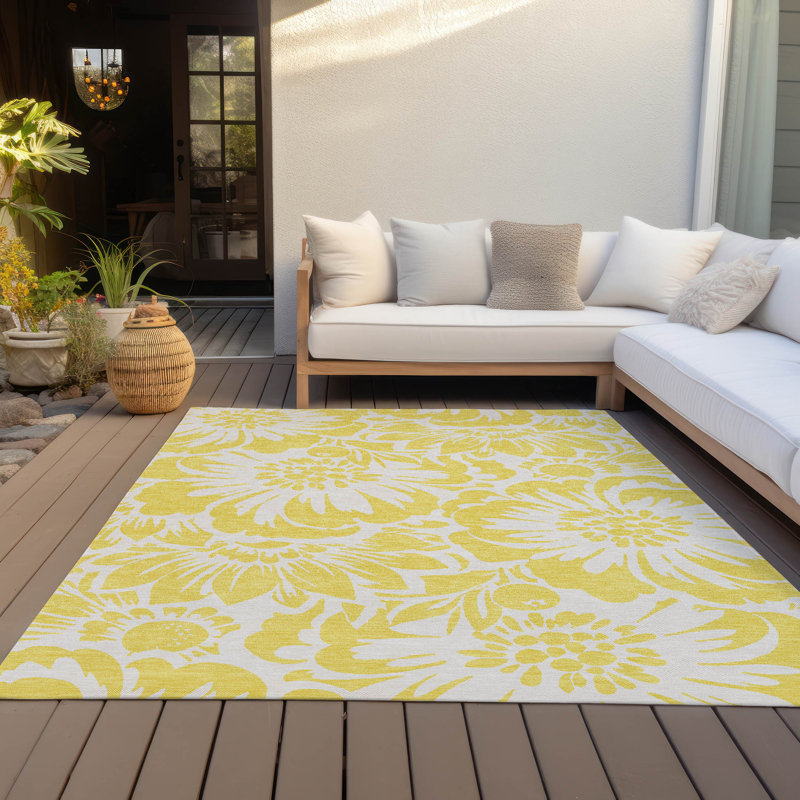 Tapis intérieur / extérieur Alfonzo avec envers antidérapant, Rectangle 3 pi x 5 pi