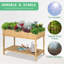 Lit de jardin surélevé polyvalent en bois pour diverses plantes et outils de jardinage