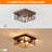 2- Light Rustic Black Square Flush Mount Ceiling Light Fixture-1568207899