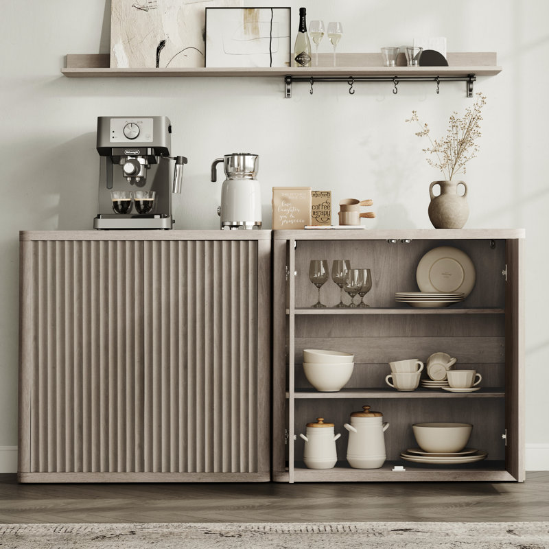 Cesiro 34.6''Wide Buffet Sideboard With Adjustable Shelves