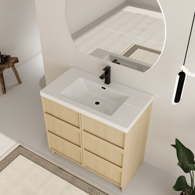 Ensemble de meuble-lavabo simple 36 po avec plateau en résine Beckley