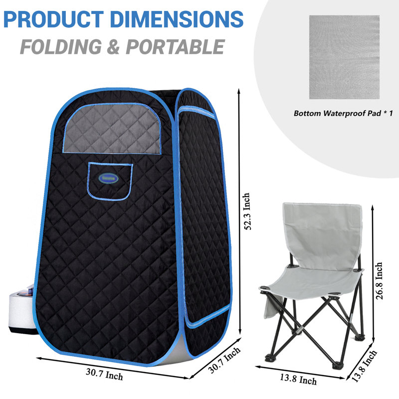 Portable Steam Sauna Room, Personal Full Body Sauna Tent At Home,indoor Small Spa Sauna,with Steamer, Sweat Tent, Foldable Sauna Chair,for Women