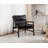 25.5" Wide Faux Leather Armchair Accent Chair with Soild Wood Framed-1857965669-1857965668