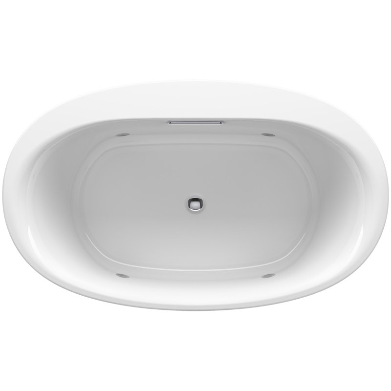 Baignoire encastrable ovale VibrAcoustic avec chromothÃ©rapie, Blanc