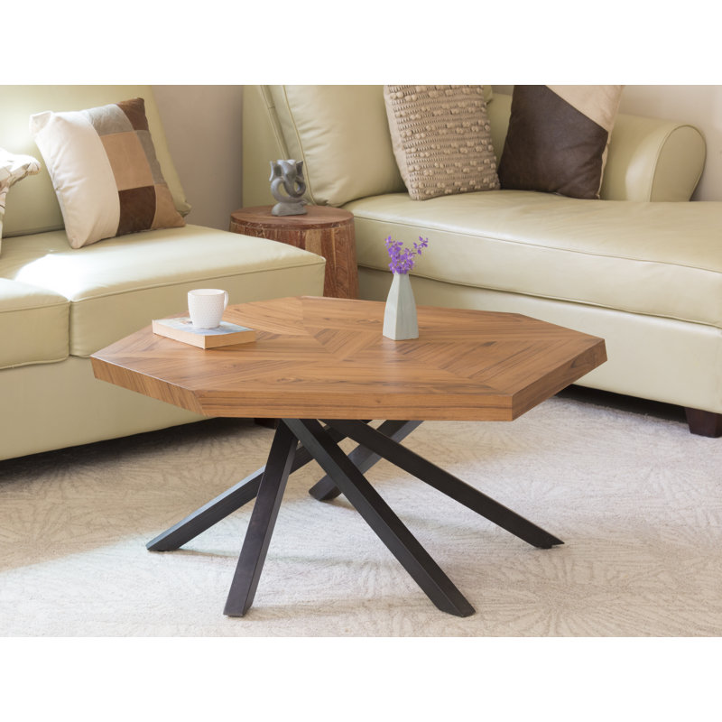 Ealf Solid Wood Top Single Coffee Table