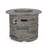 Outdoor 32" Round Mgo Propane Fire Pit, Grey Top - 40,000 BTU
