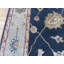 Tapis de zone en laine noir 3 pi 10 po x 6 pi 2 po one-of-kind à la main noué la Beane