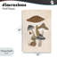 Plaque murale champignons terreux et escargots, design par Martina Pavlova-779317634
