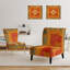 Fauteuil de chambre marocain à carreaux orange Collage II - Bohème chic