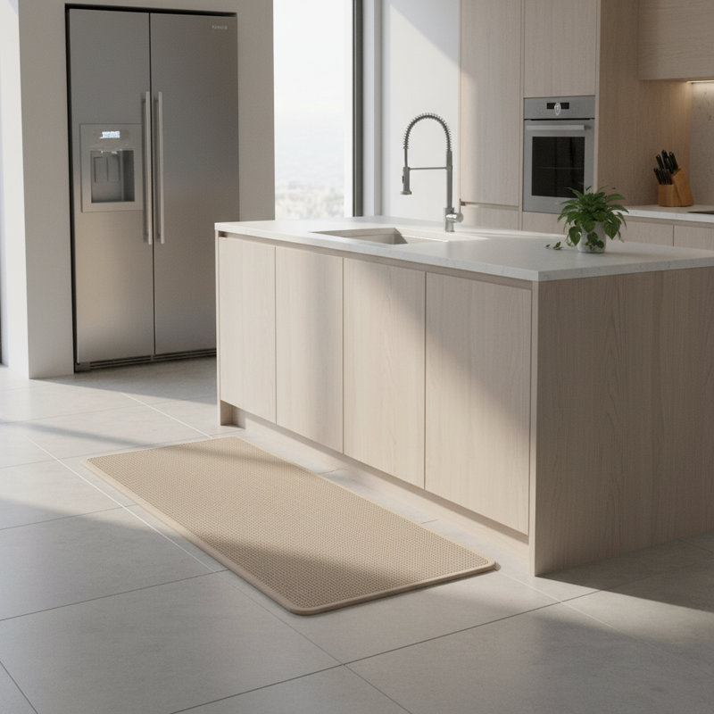 Tapis de cuisine absorbant antidérapant (17 po x 30 po) - Tapis de couloir lavable et facile d'entretien pour l'évier, Brun