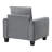 Upholstered Rolled Arm Accent Chair Grey