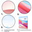 «Blue and Light Pink Abstract Waves - Abstract Shapes», art mural sur toile-1107341143-1107341136