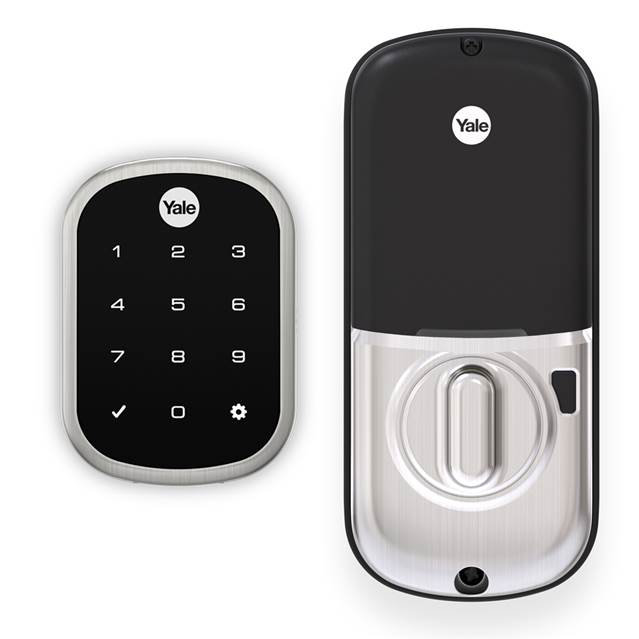 Pêne dormant à écran tactile Assure Lock SL Key avec ZigBee, Nickel satiné