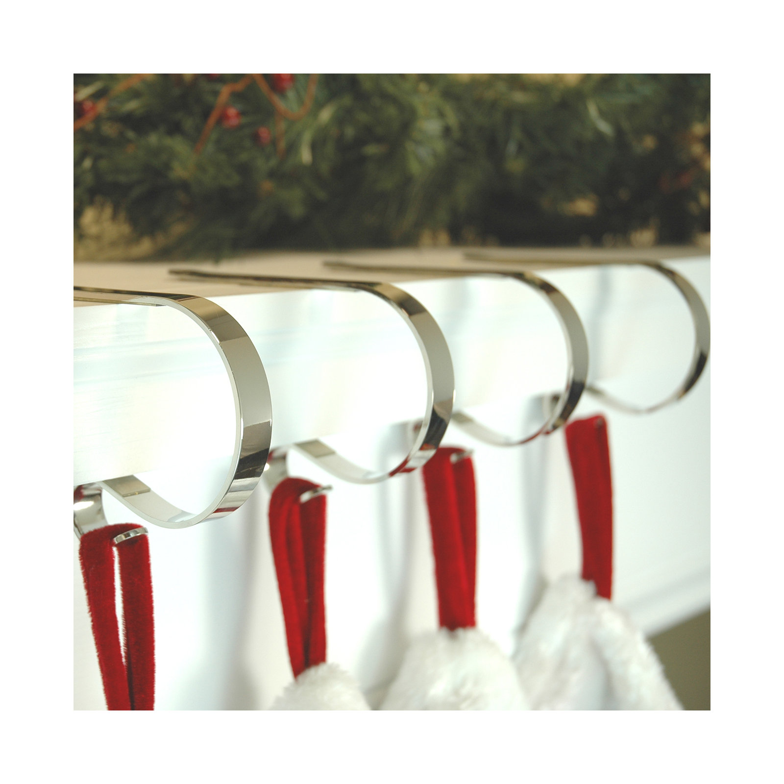 Original MantleClip Stocking Holder, Silver