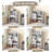 5-Tier Wooden Cube Storage Shelves Split Bookshelf White