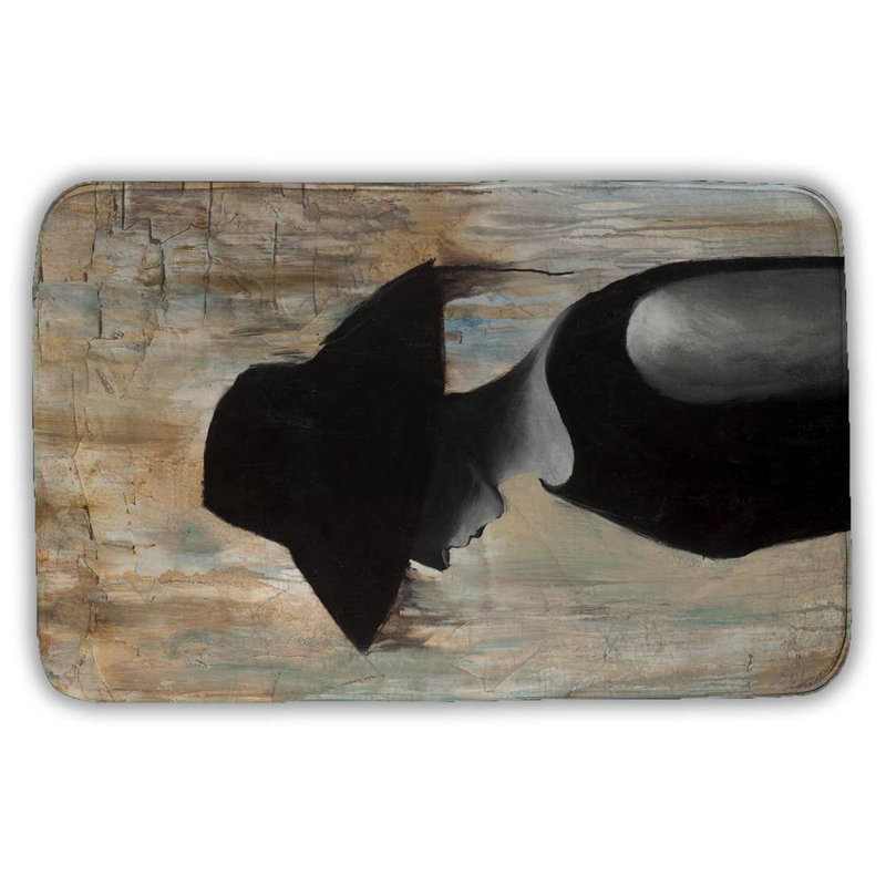 Audrey hepburn with a big hat Bath Mat with Non-Slip Backing - Quick Dry Memory Foam Bathroom Rug - Absorbent - Modern Plush Spa-Style - Machine Washable