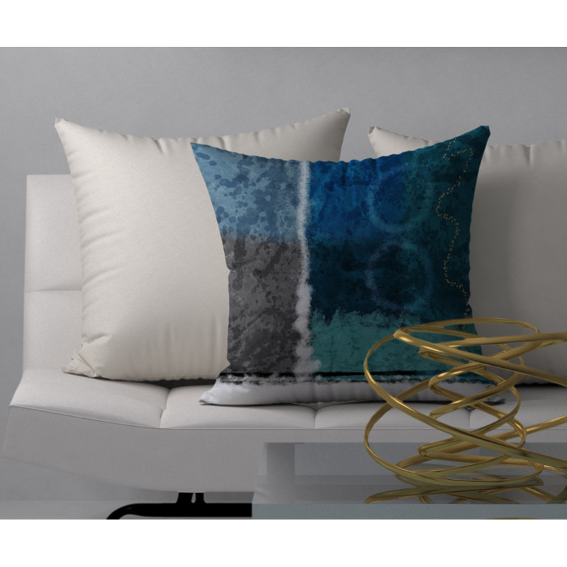Abstract Throw Pillow, 24" H x 24" W