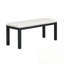 Table de salle à manger extensible 6 pièces avec 4 chaises rembourrées et banc-1949470244