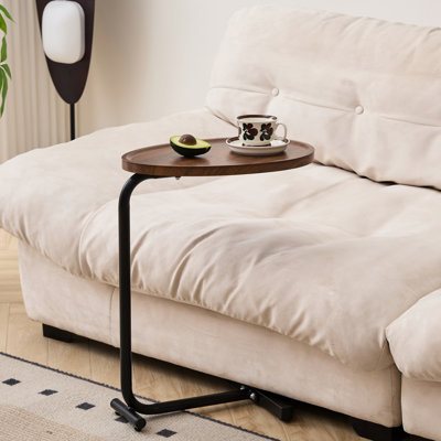 Table d'appoint brune pour petits espaces - salon et chambre à coucher compact