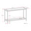 Table de canapé industrielle en bois de manguier et métal Skyler l 54 po avec tablette ouverte et structure en acier-369534180