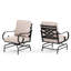 Chaises longues berçantes avec coussins Carli