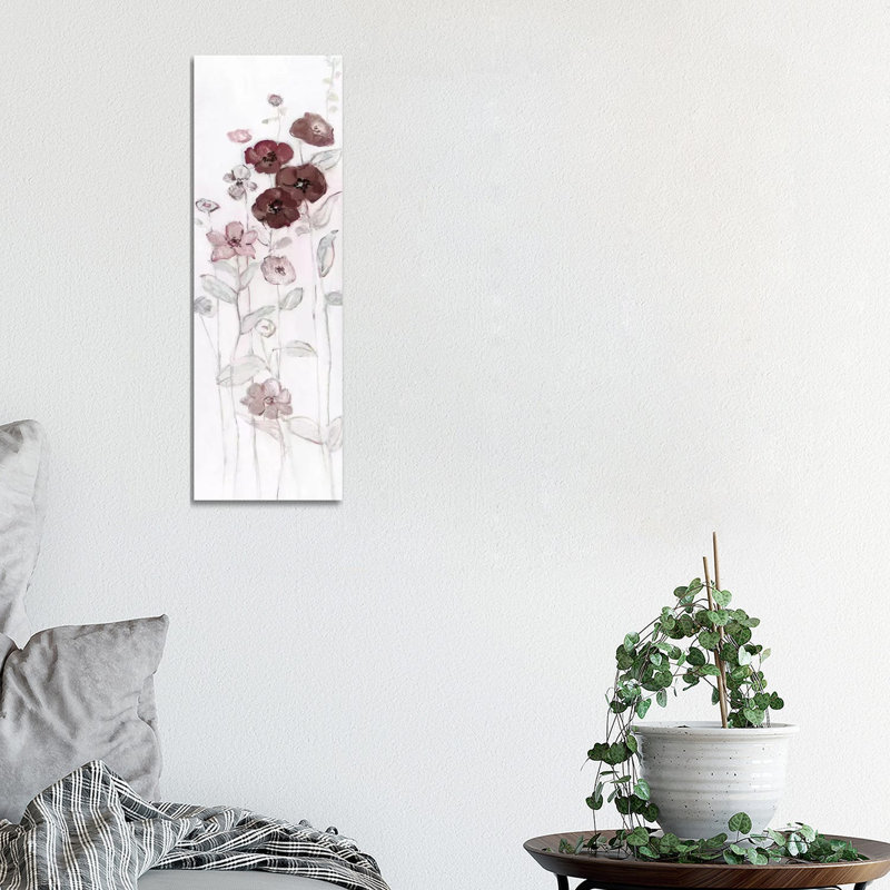 Fields Of Burgundy Blush II by Sally Swatland - Wrapped Canvas Panoramic Gallery-Wrapped Canvas Giclée