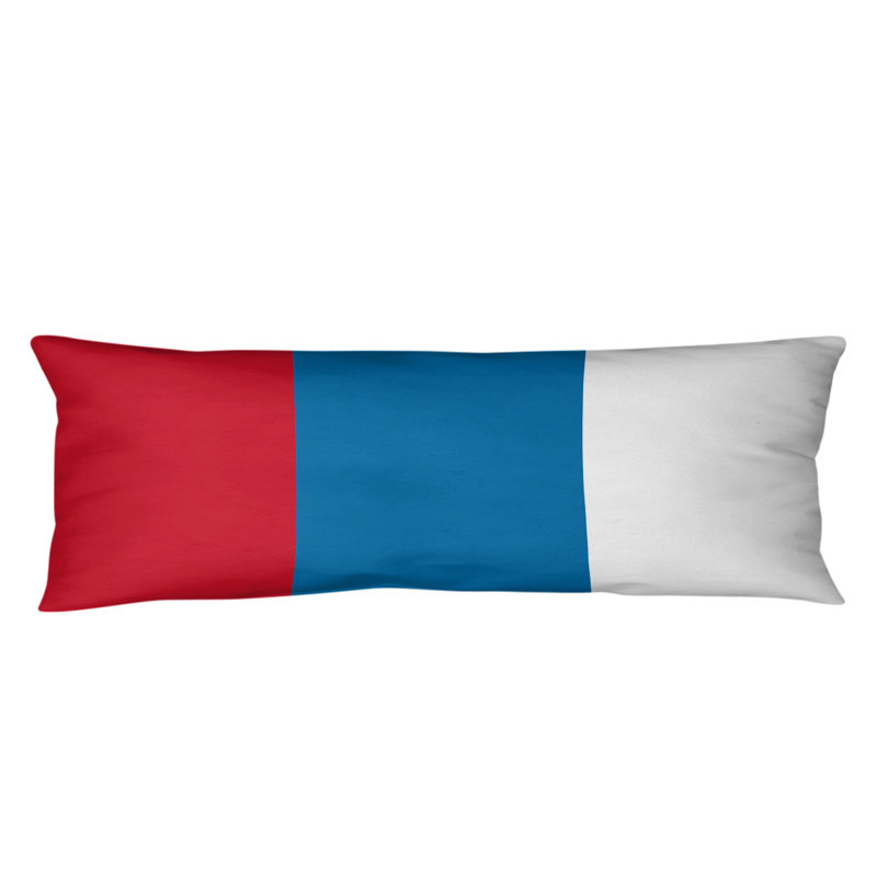 Polyester Medium Pillow, Mississippi Rebellion, Red/Powder Blue