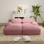 Canapé modulaire en velours côtelé doux, siège profond modulaire rose avec dossier incurvé pour le salon-713273791