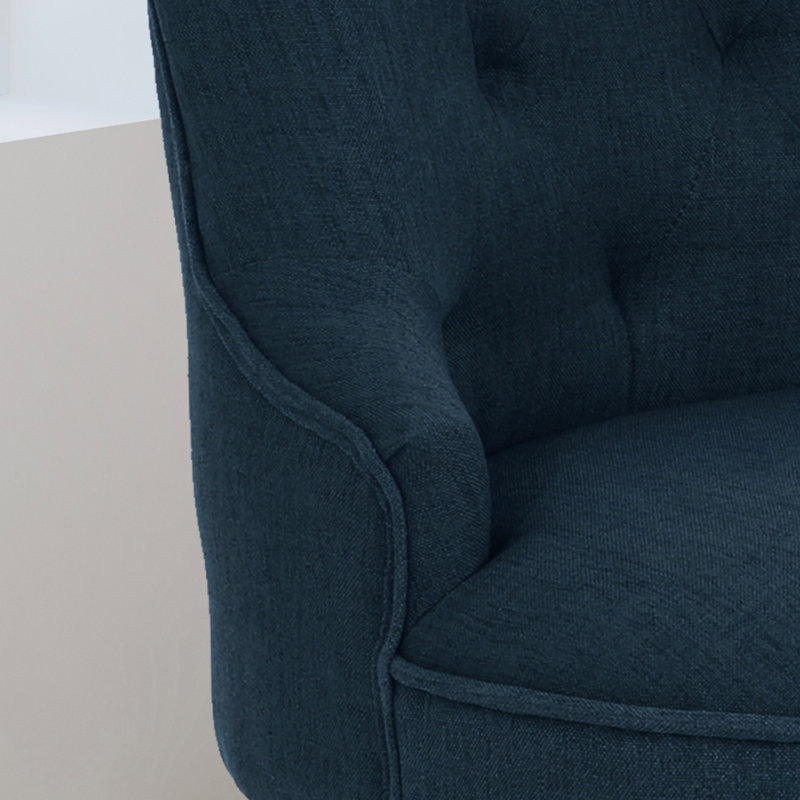 Loiselle Polyester Blend Task Chair, Navy Blue