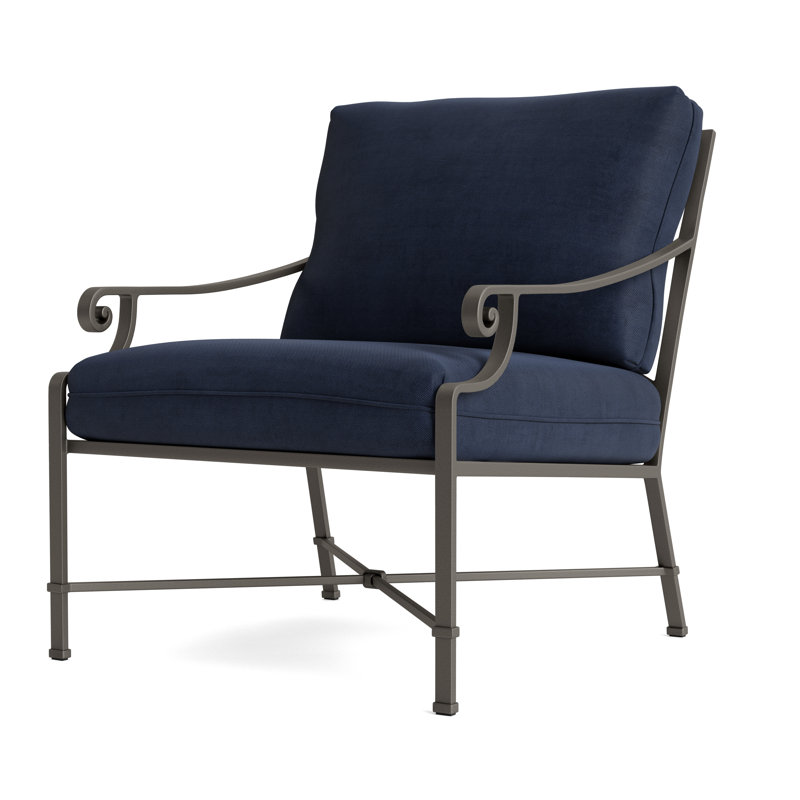 Venetian Outdoor Lounge Chair, Mica, Fusion Neptune