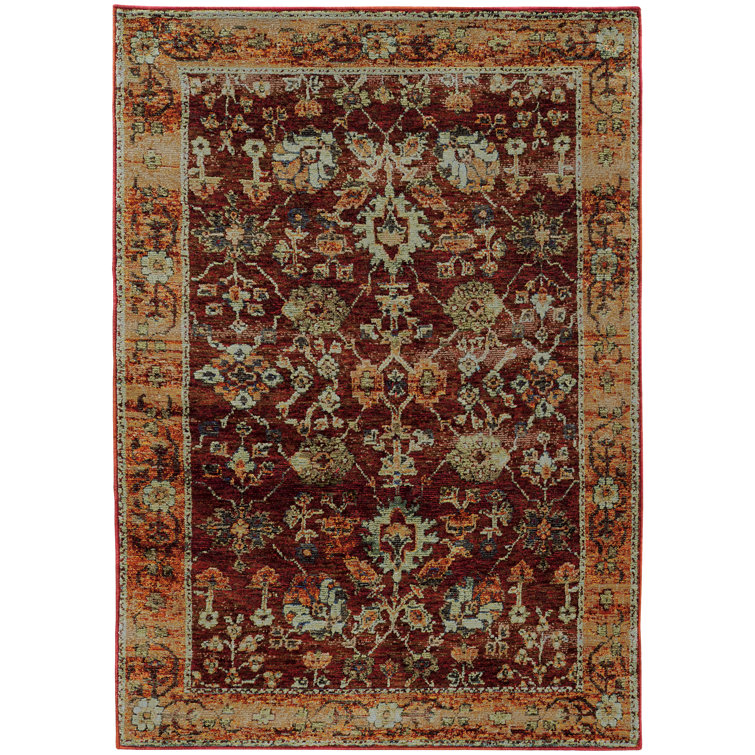 Tapis rouge / orange Tuma