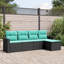 Ensemble de canapé de patio avec coussins 5 pièces Ebern Designs-260631125-260631130