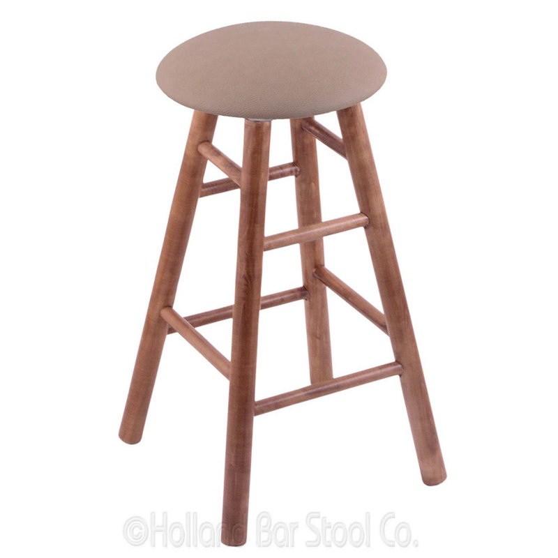 Tabouret de comptoir pivotant de 24 po, Érable moyen, Vinyle noir