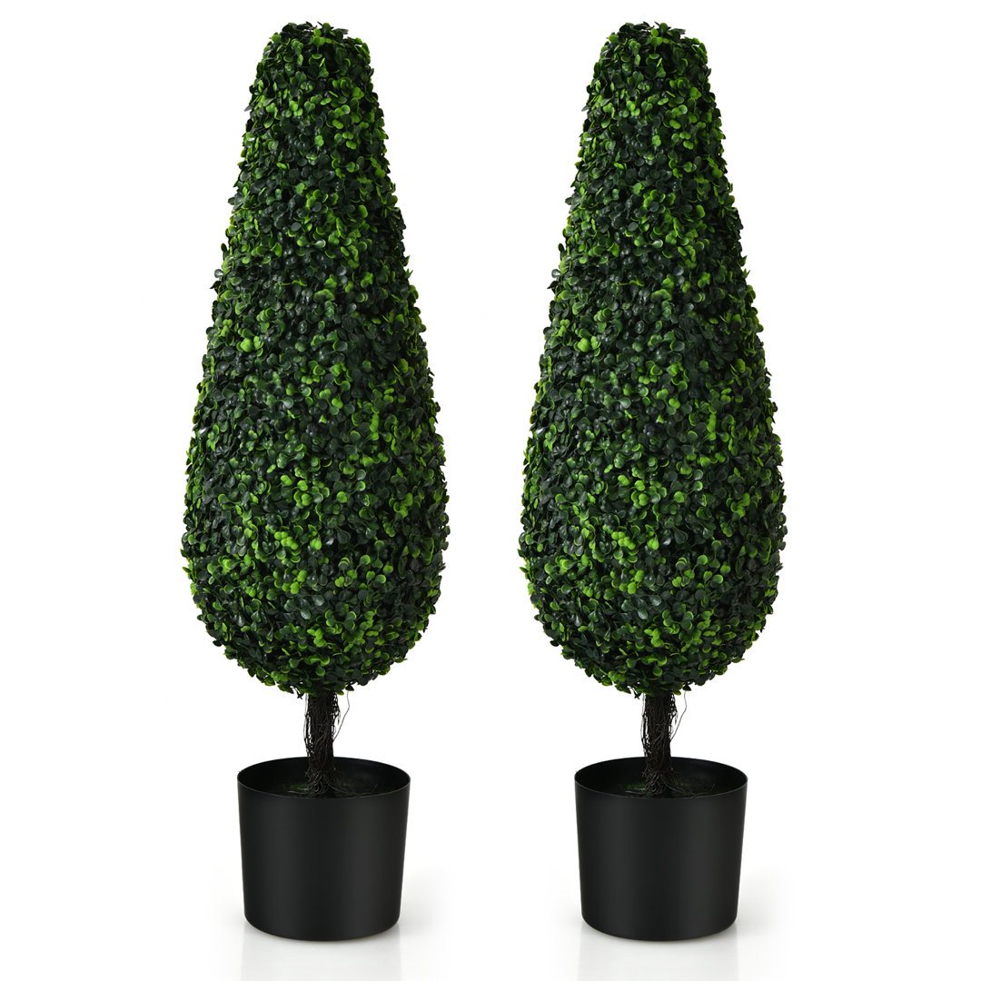 34'' Faux As Pic Topiary in Pot Primrue
